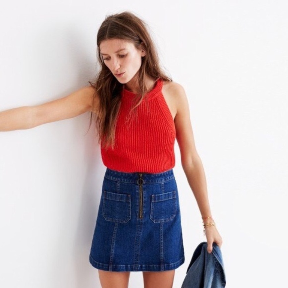 Madewell Zip-up skirt